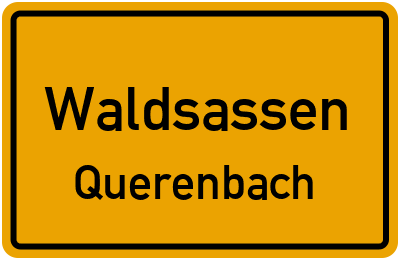 Straßenverzeichnis Waldsassen Querenbach