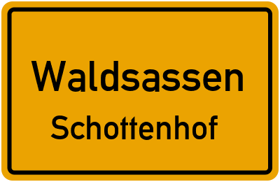 Ortsschild Waldsassen Schottenhof