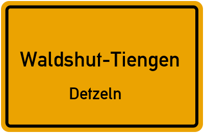 Ortsschild Waldshut-Tiengen Detzeln
