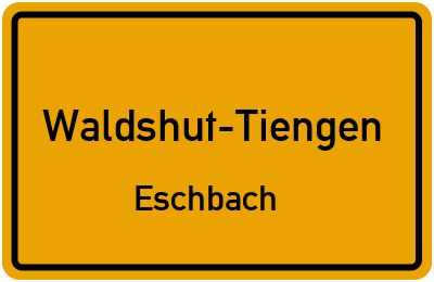 Straßenverzeichnis Waldshut-Tiengen Eschbach