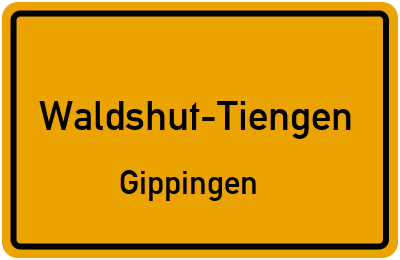 Straßenverzeichnis Waldshut-Tiengen Gippingen
