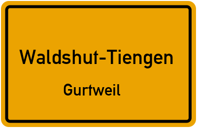 Ortsschild Waldshut-Tiengen Gurtweil