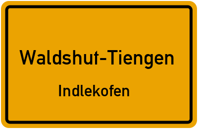 Ortsschild Waldshut-Tiengen Indlekofen