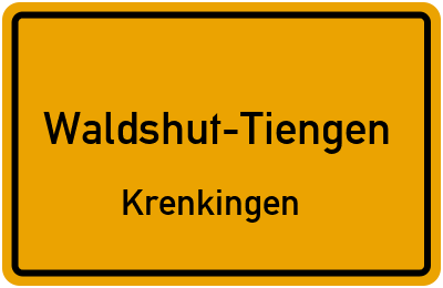 Ortsschild Waldshut-Tiengen Krenkingen