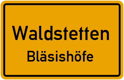 Straßenverzeichnis Waldstetten Bläsishöfe