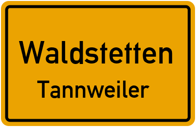 Straßenverzeichnis Waldstetten Tannweiler