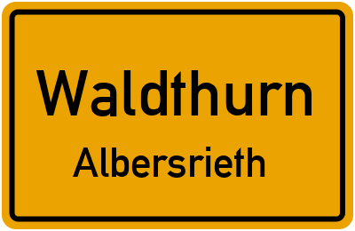 Straßenverzeichnis Waldthurn Albersrieth