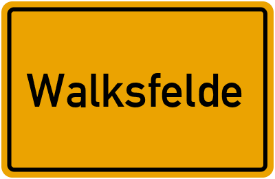 Ortsschild von Walksfelde in Schleswig-Holstein