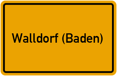 Ortsschild von Stadt Walldorf (Baden) in Baden-Württemberg