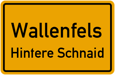 Straßenverzeichnis Wallenfels Hintere Schnaid