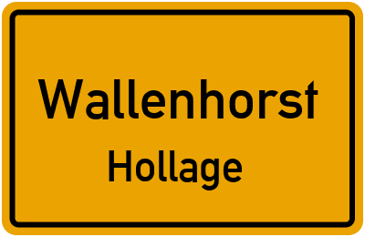 Ortsschild Wallenhorst Hollage