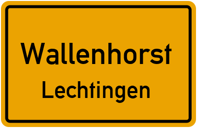 Ortsschild Wallenhorst Lechtingen