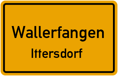 Ortsschild Wallerfangen Ittersdorf