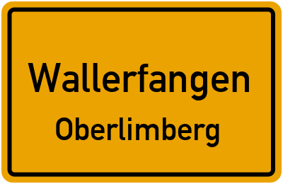 Ortsschild Wallerfangen Oberlimberg