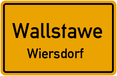 Straßenverzeichnis Wallstawe Wiersdorf