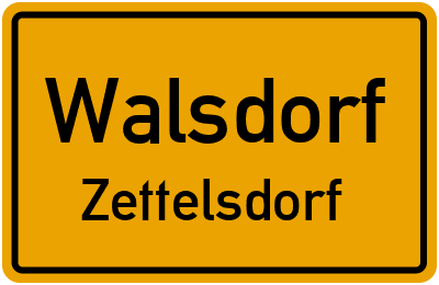 Straßenverzeichnis Walsdorf Zettelsdorf