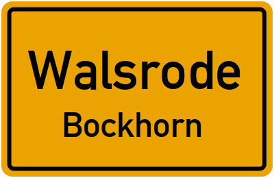 Straßenverzeichnis Walsrode Bockhorn