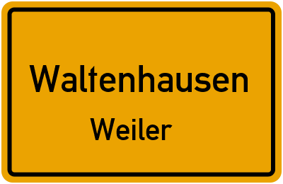 Straßenverzeichnis Waltenhausen Weiler