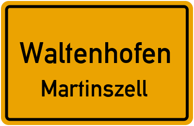 Ortsschild Waltenhofen Martinszell