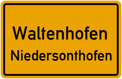 Ortsschild Waltenhofen Niedersonthofen