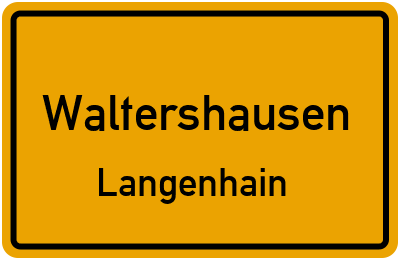 Straßenverzeichnis Waltershausen Langenhain