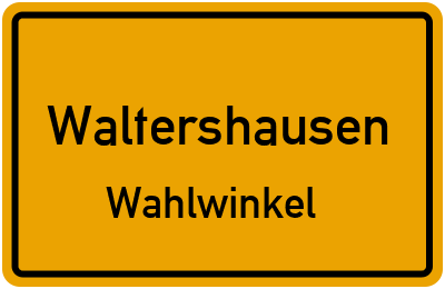Straßenverzeichnis Waltershausen Wahlwinkel