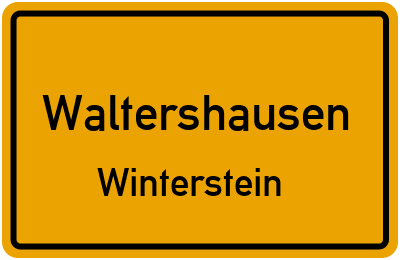 Straßenverzeichnis Waltershausen Winterstein