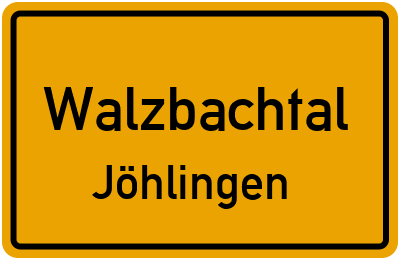 Ortsschild Walzbachtal Jöhlingen