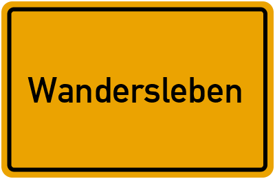 Ortsschild von Gemeinde Wandersleben in Thüringen