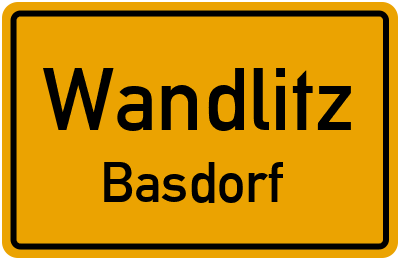 Ortsschild Wandlitz Basdorf