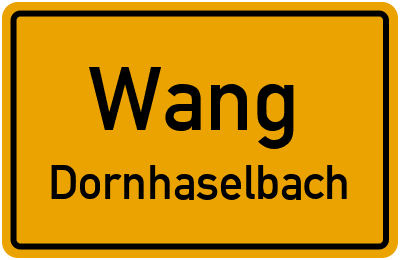 Straßenverzeichnis Wang Dornhaselbach