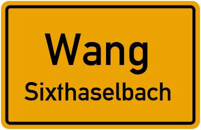 Straßenverzeichnis Wang Sixthaselbach