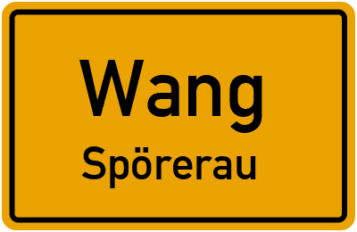 Straßenverzeichnis Wang Spörerau
