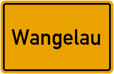 Ortsschild von Gemeinde Wangelau in Schleswig-Holstein