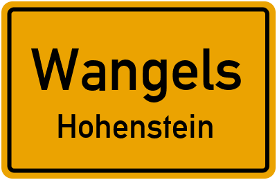 Straßenverzeichnis Wangels Hohenstein