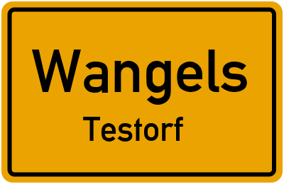 Straßenverzeichnis Wangels Testorf