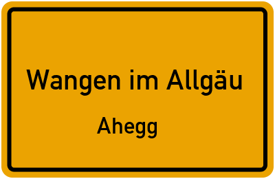 Straßenverzeichnis Wangen im Allgäu Ahegg