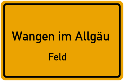 Straßenverzeichnis Wangen im Allgäu Feld