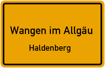 Straßenverzeichnis Wangen im Allgäu Haldenberg