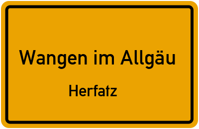 Straßenverzeichnis Wangen im Allgäu Herfatz