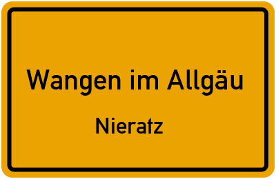 Straßenverzeichnis Wangen im Allgäu Nieratz
