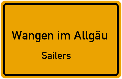 Straßenverzeichnis Wangen im Allgäu Sailers