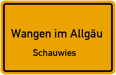 Straßenverzeichnis Wangen im Allgäu Schauwies