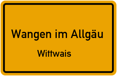 Straßenverzeichnis Wangen im Allgäu Wittwais
