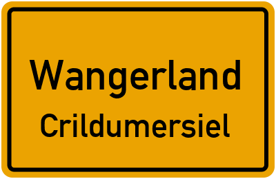 Ortsschild Wangerland Crildumersiel