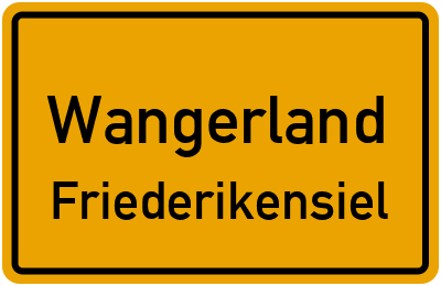 Ortsschild Wangerland Friederikensiel