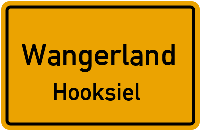 Ortsschild Wangerland Hooksiel