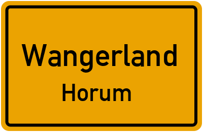 Ortsschild Wangerland Horum