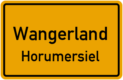 Ortsschild Wangerland Horumersiel