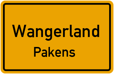 Straßenverzeichnis Wangerland Pakens